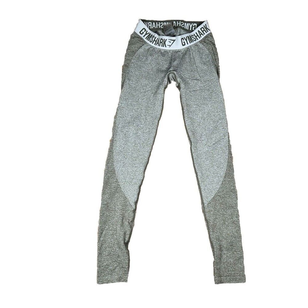 GYMSHARK Olive Green Logo Waist Flex Low Rise Seamless Leggings SMALL S band‎